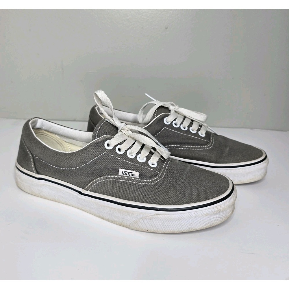 Vans Old Skool Shoes Mens 6.5 Women 8 Gray Canvas Low Top Skate Sneakers 500714